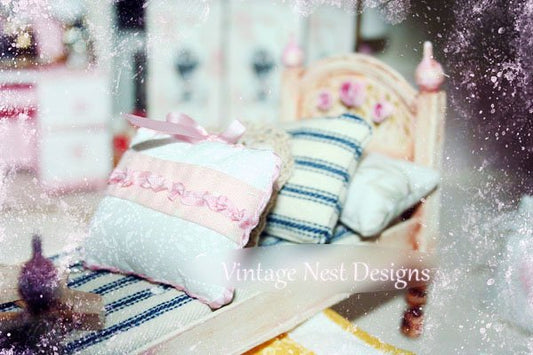 Pillow No.2 Dollhouse Miniature Handmade image 1