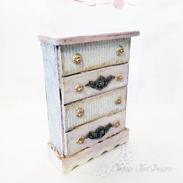 Lavender Dresser No.3 Dollhouse Miniature Handmade image 4