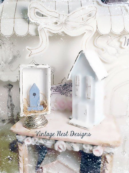 Wooden Bird Nest No.1 Dollhouse Miniature Handmade image 0