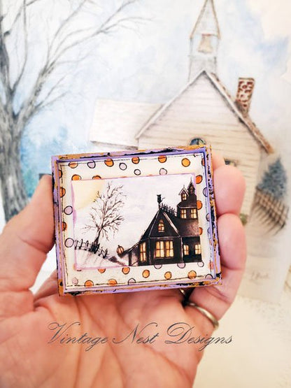 The Pumpkin & the Cat No.1:3 Dollhouse Miniature Handmade image 3