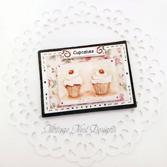 Le Treats No.1:3 Dollhouse Miniature Handmade Framed Art image 0