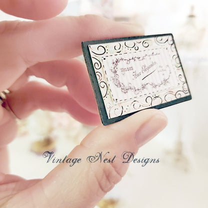 Sign No.20 Dollhouse Miniature Handmade Art image 2