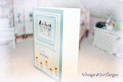 Baby Card No.1 Greeting Blank Inside Handmade One of a Kind image 2