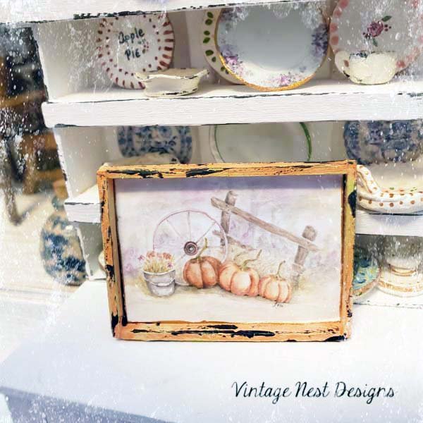 Pumpkin Patch No.3:1 Dollhouse Miniature Handmade image 4