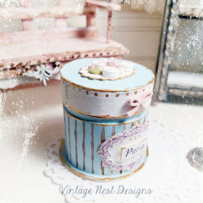 Hat Band Box No.69 Dollhouse Miniature Handmade image 2