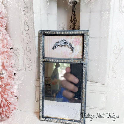 Old Vintage Mirror No.2 Dollhouse Miniature Handmade image 4