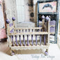 Baby Antique Style Crib No.5 Handmade Dollhouse Miniature image 0