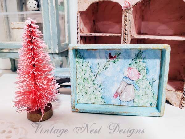 Little Boy and Cardinal No.1:1 Dollhouse Miniature Handmade image 3