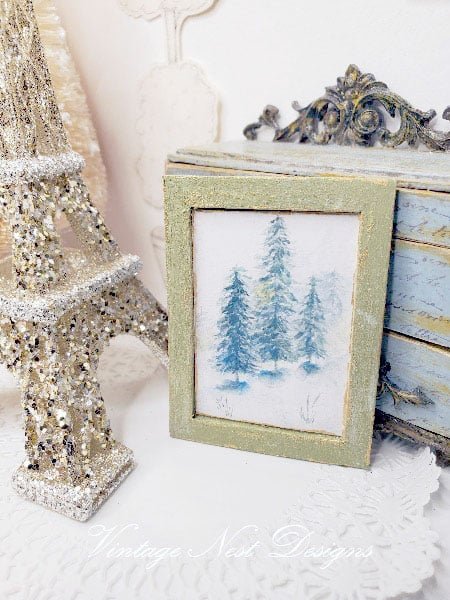 Winter Pines No.1:5 Dollhouse Miniature Handmade image 1
