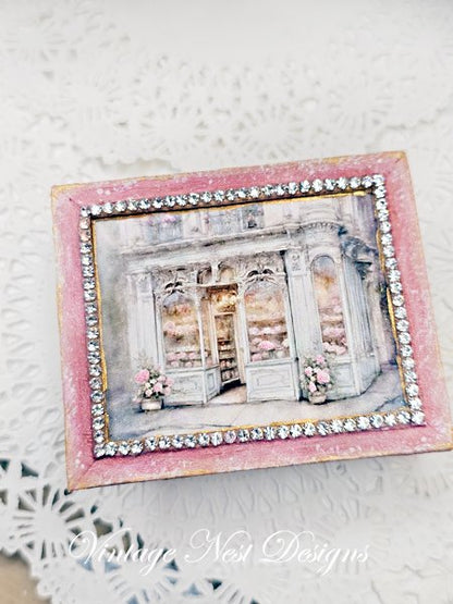 French Store No.5:1 Dollhouse Miniature Handmade Wooden Framed Art image 3