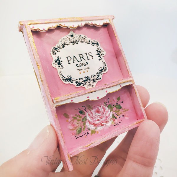 Pink Shelf No.82 Dollhouse Miniature Handmade image 3