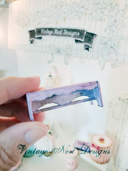 Lavender & Roses Bench No.15 Dollhouse Miniature Handmade image 3