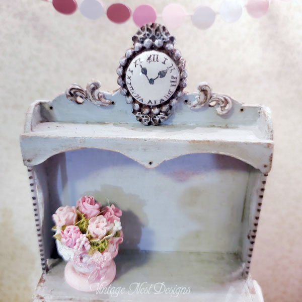 Blue Cabinet No.8 Dollhouse Miniature Handmade image 6