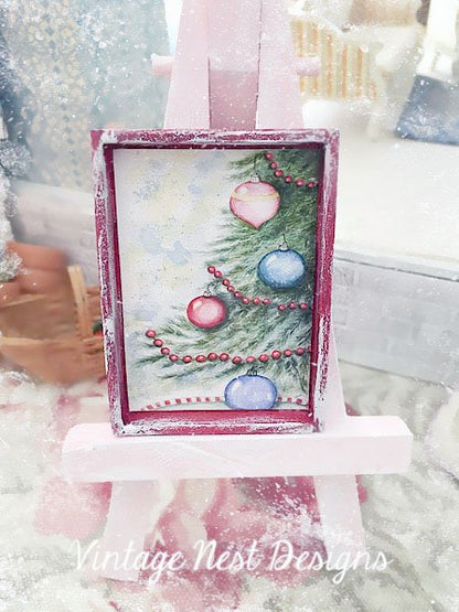 Christmas Scene No.2:1 Dollhouse Miniature Handmade image 1