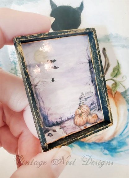 Halloween Pumpkins No.3:1 Dollhouse Miniature Handmade image 1