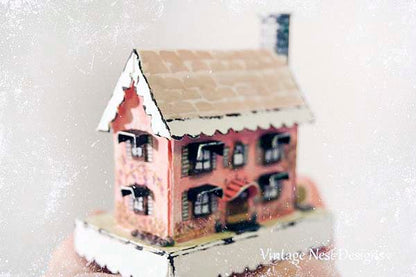 Putz Pink House No.8 Handmade Miniature image 4