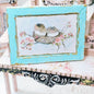 Bird Nest Roses No.5:2 Dollhouse Miniature Handmade Wooden Framed Art image 0