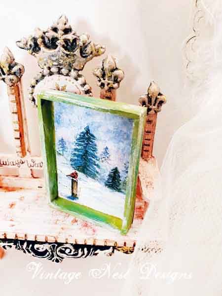 Winter Cardinal No.1:2 Dollhouse Miniature Handmade image 2