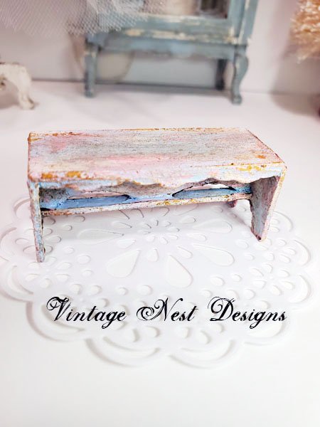 Bench No.17 Dollhouse Miniature Handmade image 0