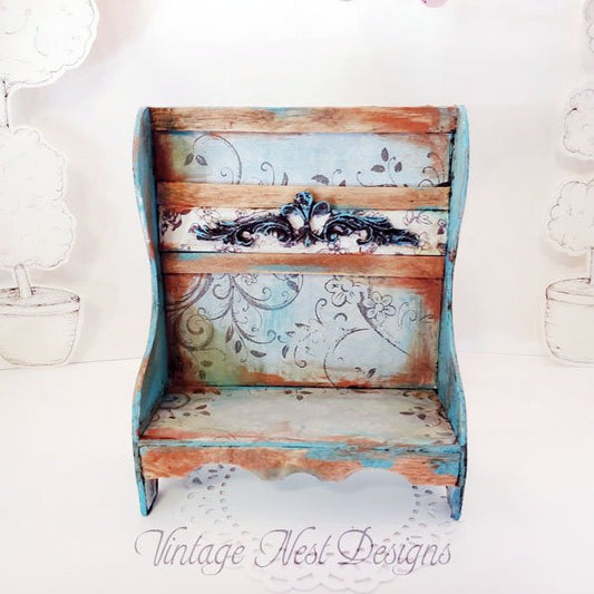 Bench No.25 Boho Style Dollhouse Miniature Handmade image 0