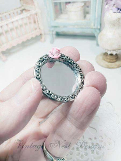 Mirror No.3 Dollhouse Miniature Porcelain Handmade image 2