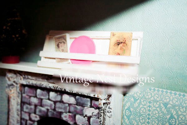 Farm Plate Rack No.1 Dollhouse Miniature Handmade image 0