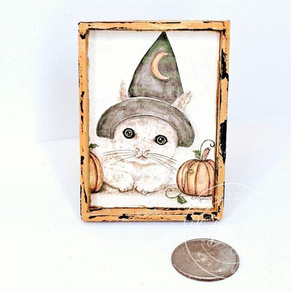 Halloween Kitten No.1:1 Digital Print Watercolor Painting image 0