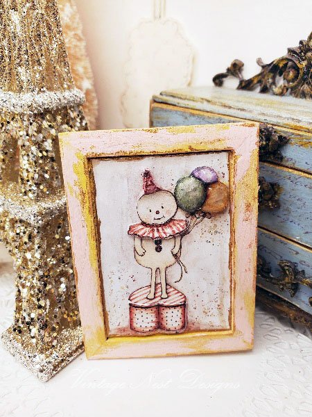 Birthday Wishes for You in 3D Dollhouse Miniature Handmade Wooden Framed Art image 4