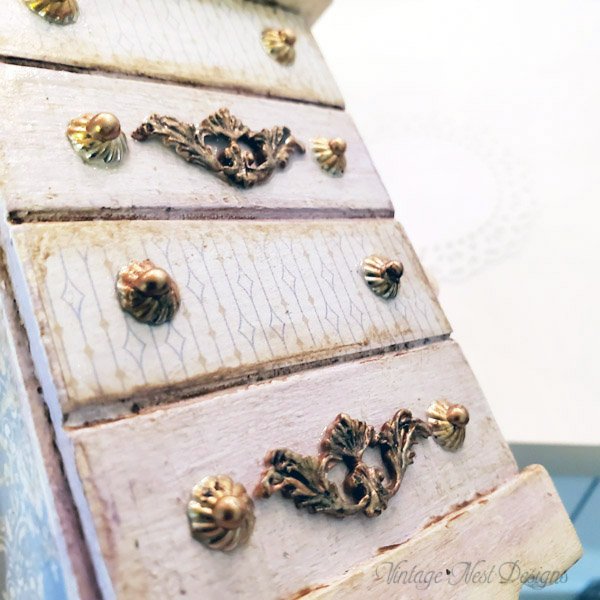 Lavender Dresser No.3 Dollhouse Miniature Handmade image 1