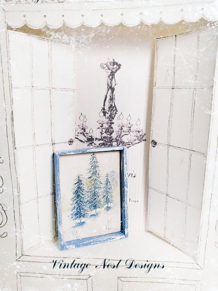 Winter Pines No.1:1 Dollhouse Miniature Handmade image 3