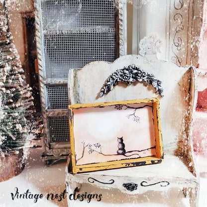 Cat & the Moon No.2:1 Dollhouse Miniature Handmade image 0