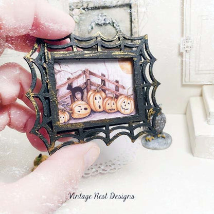 Halloween Pumpkins No.6:1 Dollhouse Miniature Handmade image 1