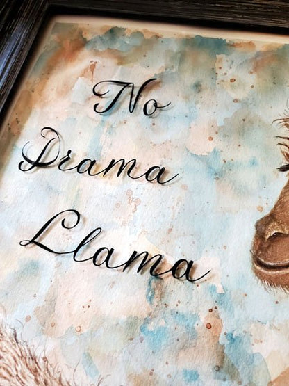 Llama No.1 Digital Prints Watercolor Painting image 10