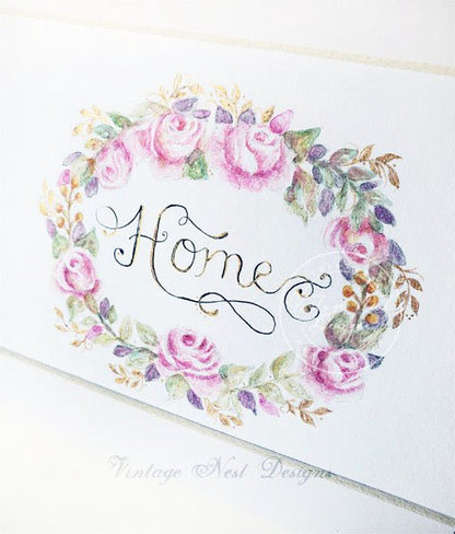 Flowers Home No.1 Original Watercolor Painting image 1