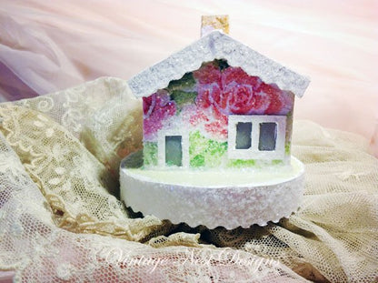 Putz House No.2 Handmade Miniature image 0