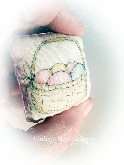 Easter Pillow No.1:1 Dollhouse Miniature Handmade image 4