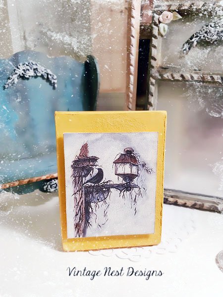 Crow Lantern No.1:2 Dollhouse Miniature Handmade image 0