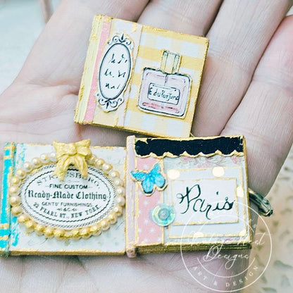 Shabby Book Set No.44 Dollhouse Miniatures Handmade image 4