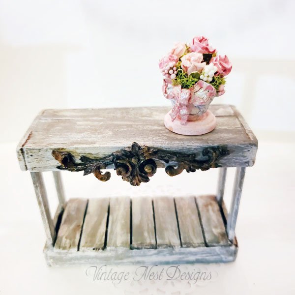 Side Table No.1 Dollhouse Miniature Handmade image 0