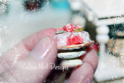 Baked Cake No.21 Dollhouse Miniature Handmade image 1