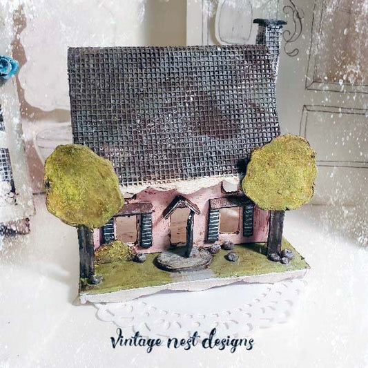 Shabby Pink Dollhouse No.3 Handmade Miniature image 1