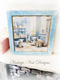 A Babies Room No.1:1 Dollhouse Miniature Handmade Wooden Framed Art image 0