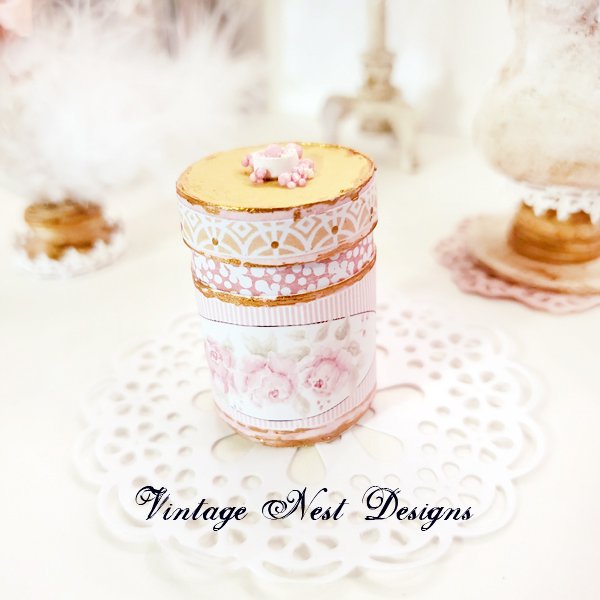 Hat Band Box No.113 Dollhouse Miniature Handmade image 0