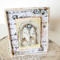 Two Owls in a Window No.2:2 Dollhouse Miniature Handmade Wooden Framed Art image 0