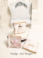 Shabby Book Set No.1 Handmade Miniatures for Dollhouse image 0