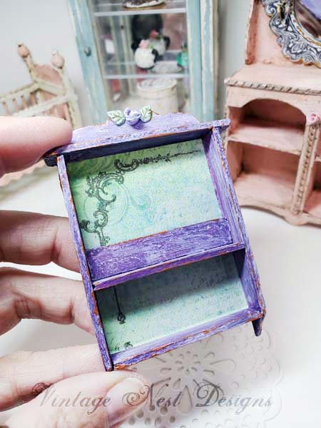 Cabinet Shelf No.102 Dollhouse Miniature Handmade image 3