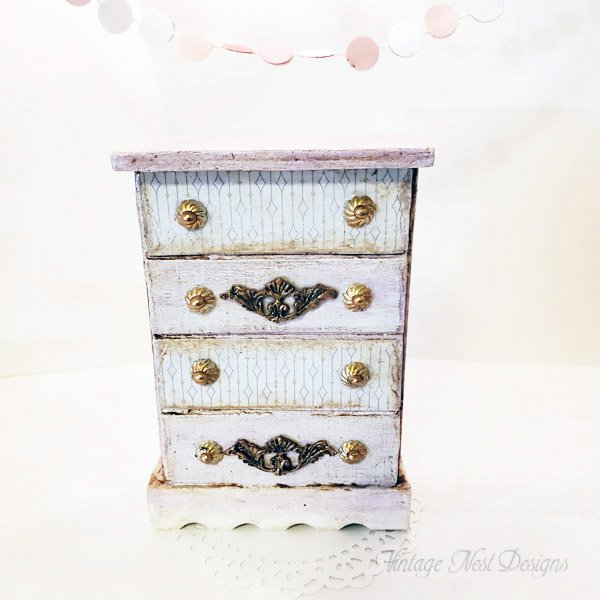 Lavender Dresser No.3 Dollhouse Miniature Handmade image 0