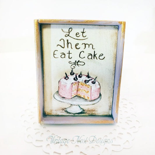 Let Them Eat Cake No.1:1 Dollhouse Miniature Handmade image 0