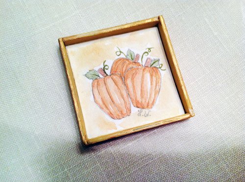 Pumpkins Mini No.3 Dollhouse Miniature Handmade image 0