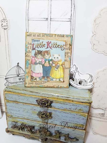 Three Little Kittens No.1:3 Dollhouse Miniature Handmade image 4